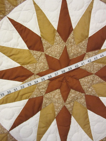 Mariners Star Burst Patchwork Amish Quilt 103x114