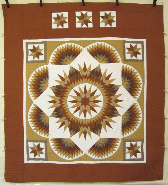 Mariners Star Burst Patchwork Amish Quilt 103x114
