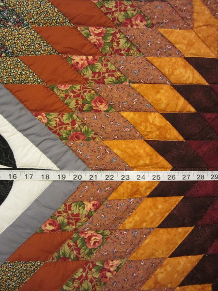 Framed Dutch Tulip Lone Star Amish Quilt 104x115