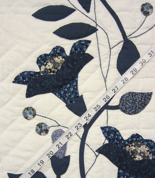 Country Flower Wreath Applique Amish Quilt 98x109