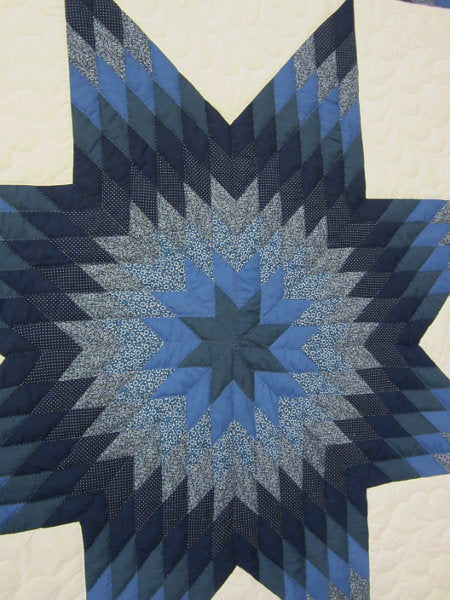 Diamond Star Patchwork Amish Quilt 102x115