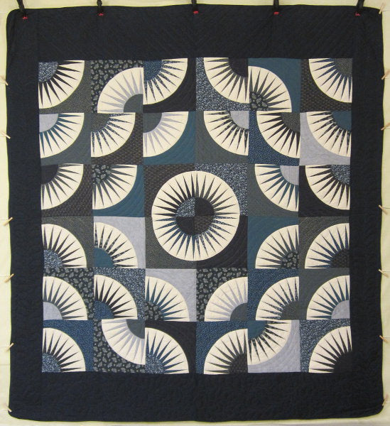 Mariners Kaleidoscope Patchwork Amish Quilt 103x114