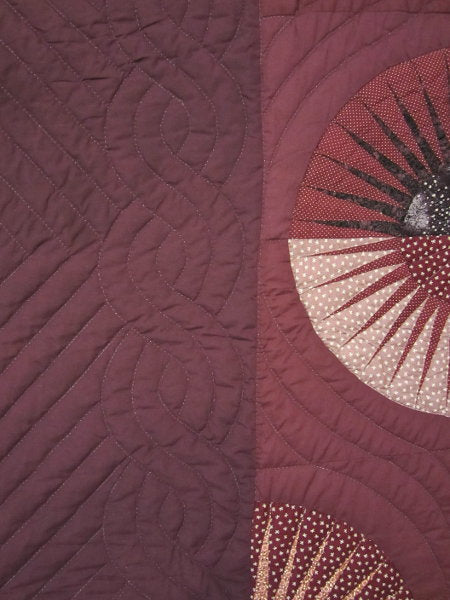 Kaleidoscope Fan Star Patchwork Amish Quilt 101x115