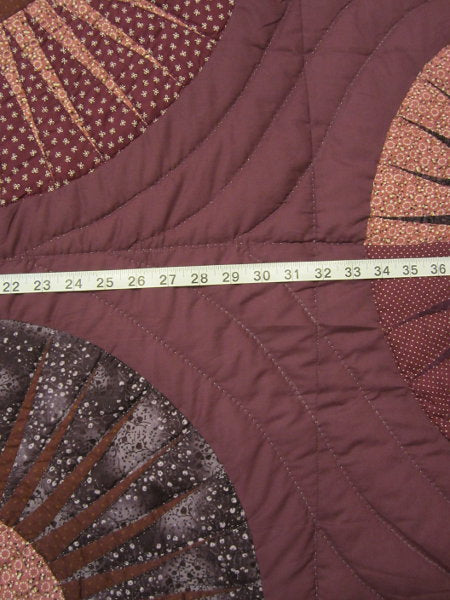 Kaleidoscope Fan Star Patchwork Amish Quilt 101x115