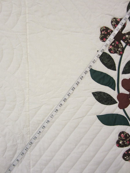 Songbird Wreath Applique Amish Quilt 105x113
