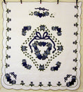 Country Rose Medallion Applique Amish Quilt 102x112
