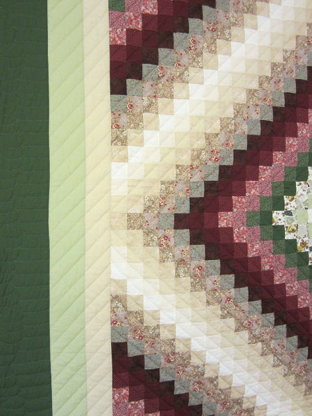 Trip Around World Patchwork Amish Quilt 104x115