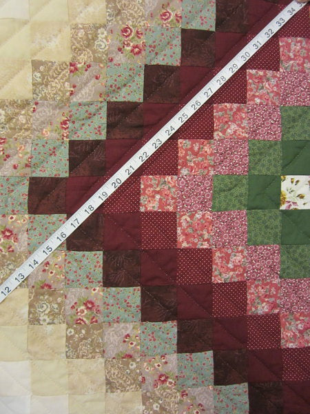 Trip Around World Patchwork Amish Quilt 104x115