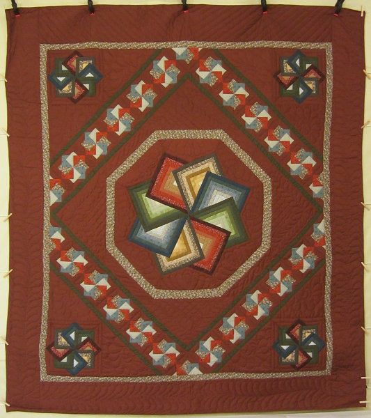 Starspin Patchwork Amish Quilt 101x115