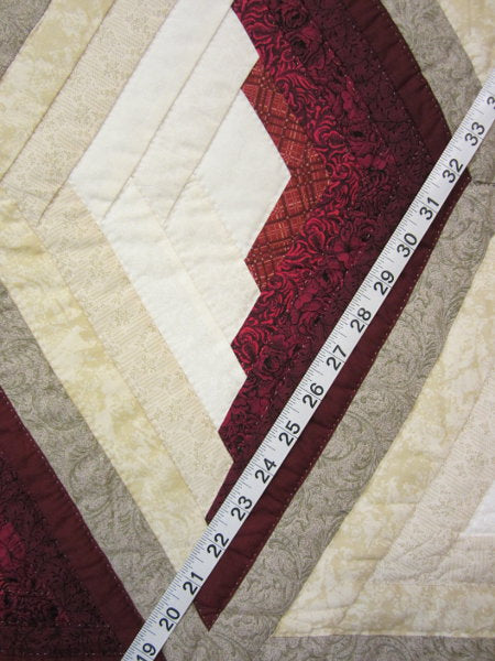 Log Cabin Fan Star Patchwork Amish Quilt 106x114