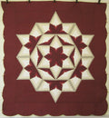 Log Cabin Fan Star Patchwork Amish Quilt 106x114