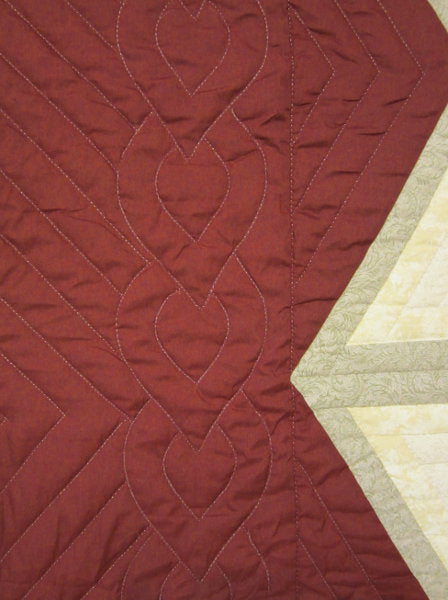 Log Cabin Fan Star Patchwork Amish Quilt 106x114