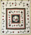 Hummingbird Rose Garden Applique Amish Quilt 100x114