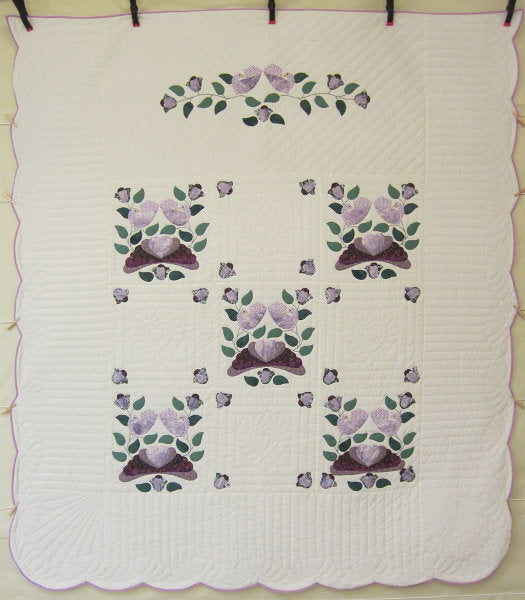 Country Bride Applique Amish Quilt 96x109