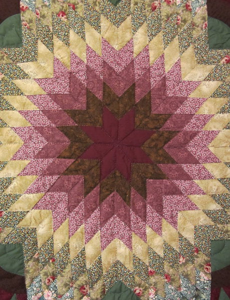 Broken Starburst Patchwork Amish Quilt 102x113
