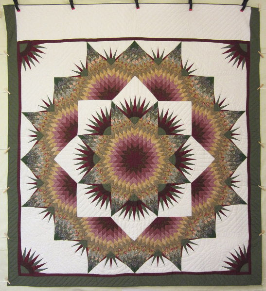Broken Starburst Patchwork Amish Quilt 102x113