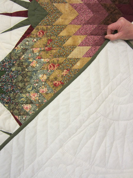 Broken Starburst Patchwork Amish Quilt 102x113