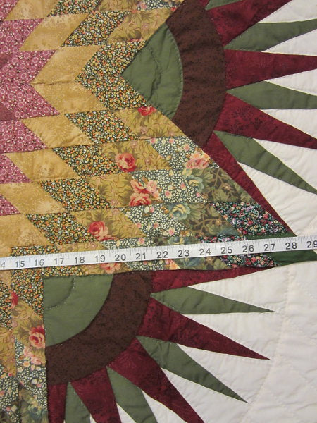 Broken Starburst Patchwork Amish Quilt 102x113