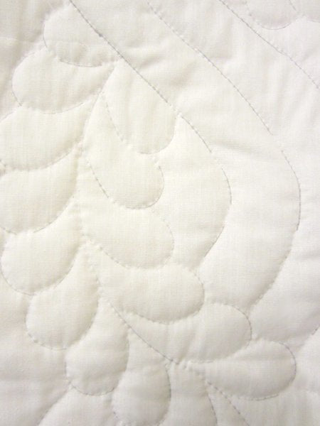 Embroidered Flowers Star Amish Quilt 91x104