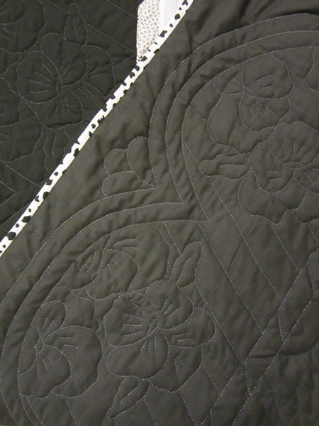 Spectacular Midnight Star Patchwork Amish Quilt 98x109
