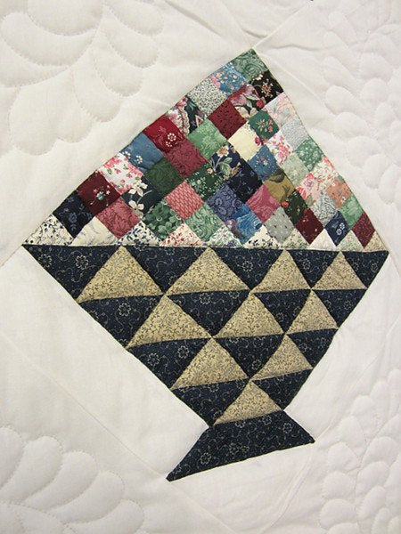 Cherry Basket Patchwork Amish Quilt 95x107