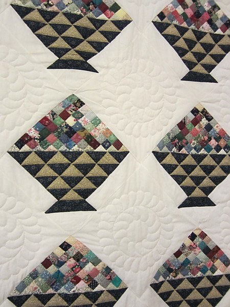 Cherry Basket Patchwork Amish Quilt 95x107
