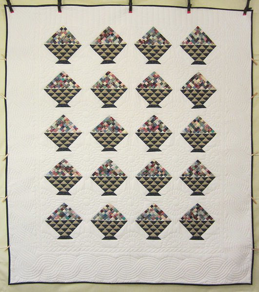 Cherry Basket Patchwork Amish Quilt 95x107