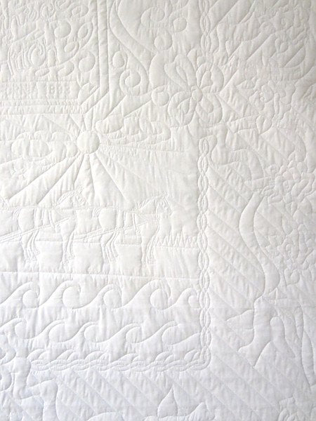 Reminisce Horse Wagon Whole Cloth Amish Quilt 90x108