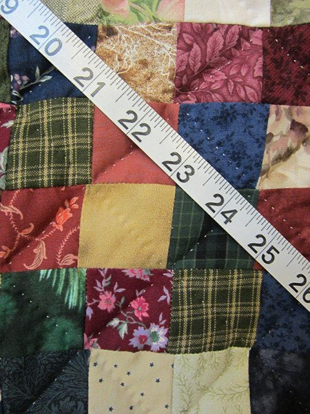 Framed Postage Stamp Patchwork Amish Quilt 104x107