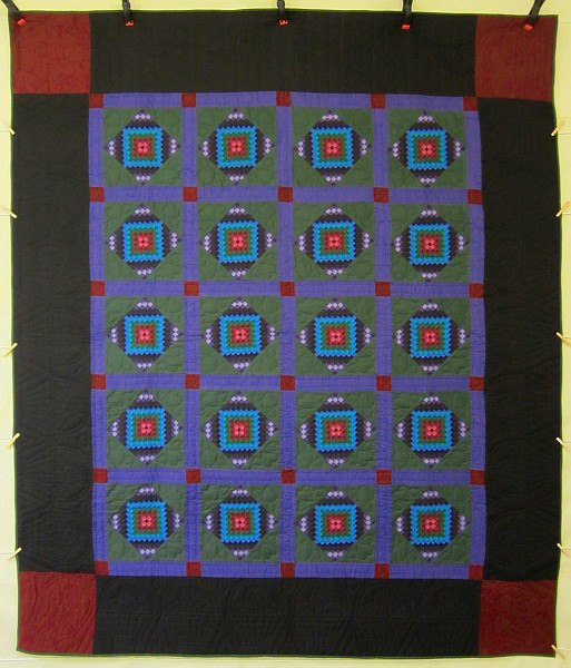 Mini Dutch Postage Trip Around World Amish Quilt 94x109