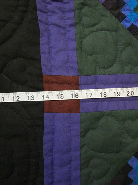 Mini Dutch Postage Trip Around World Amish Quilt 94x109
