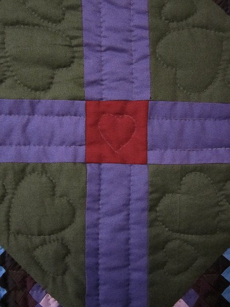 Mini Dutch Postage Trip Around World Amish Quilt 94x109
