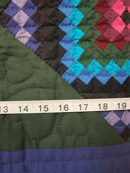 Mini Dutch Postage Trip Around World Amish Quilt 94x109