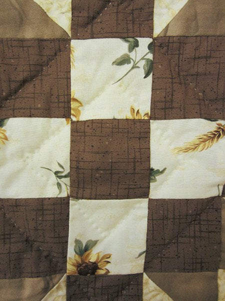 Sunflower Sister Choice Star Patchwork Amish Quilt 96x112