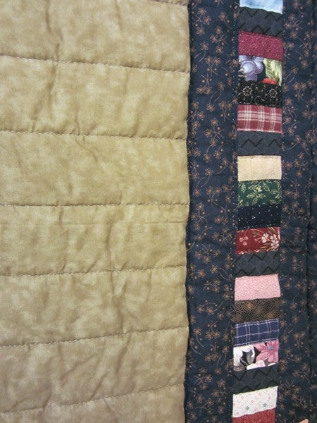 Rail Fence Patchwork Amish Quilt 93x103