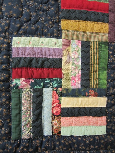 Rail Fence Patchwork Amish Quilt 93x103