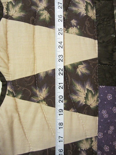 Fan Log Cabin Patchwork Amish Quilt 94x109
