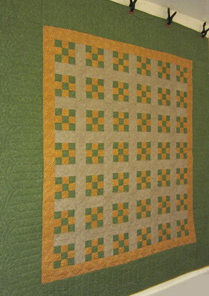 Nine Patch Patchwork Amish Quilt 94x109