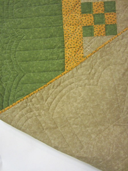 Nine Patch Patchwork Amish Quilt 94x109