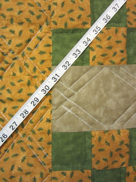 Nine Patch Patchwork Amish Quilt 94x109