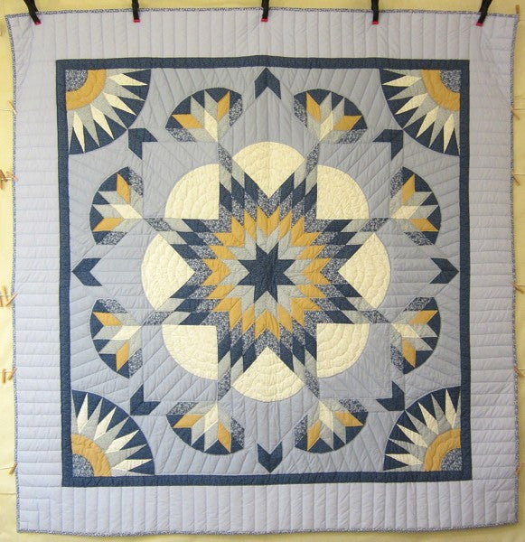 Shining Star Patchwork Amish Quilt 102x105