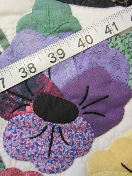 Basket Posies Flower Applique Amish Quilt 92x104