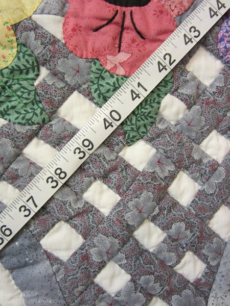 Basket Posies Flower Applique Amish Quilt 92x104