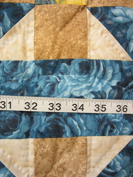 Star Sister Choice Roses Star Patchwork Amish Quilt 98x114