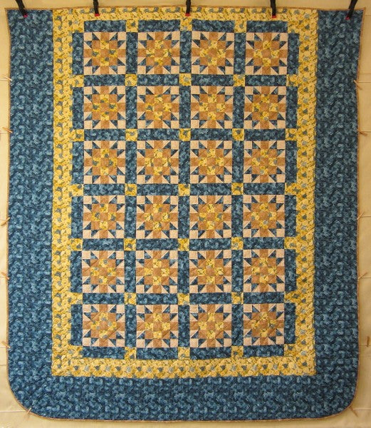 Star Sister Choice Roses Star Patchwork Amish Quilt 98x114