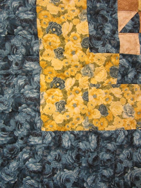 Star Sister Choice Roses Star Patchwork Amish Quilt 98x114
