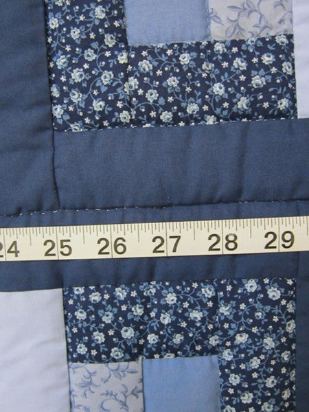 Grandmas Log Cabin Fan Amish Quilt 93x108