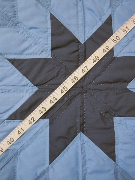 Framed Twinkling Star Patchwork Amish Quilt 94x104