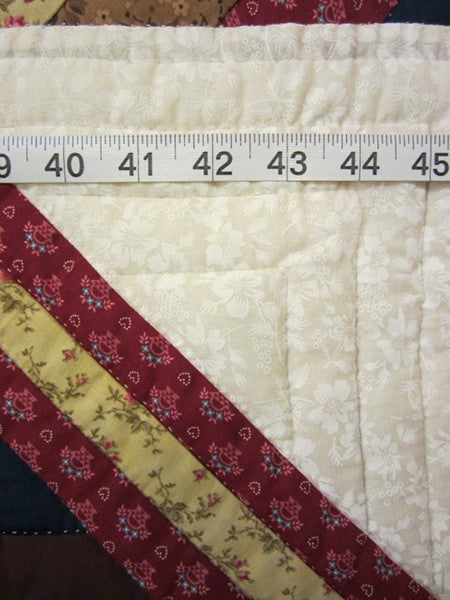 Northern Lights Log Cabin Star Patchwork Amish Quilt 103x104