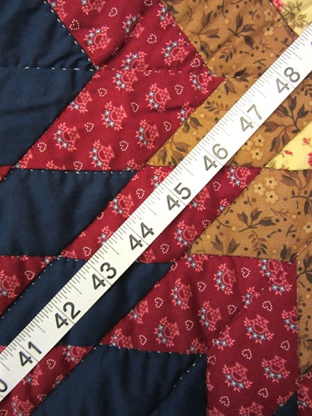 Northern Lights Log Cabin Star Patchwork Amish Quilt 103x104